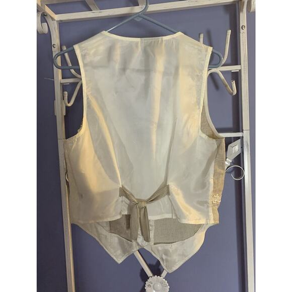 By choice lace vintage vest Ivory sm romantic boho princess sm - Picture 2 of 6